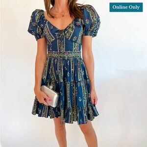 Pinch Floral Puff Sleeve Fit & Flare Dress - NWT